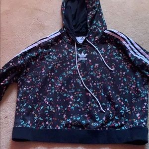 Adidas Floral Cropped Sweatshirt